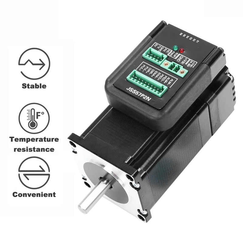 Топ!-DC24V-48V JSS57P2N 2.2N.m интегрированный цифровой Гибридный сервопривод вал, 200 кГц замкнутый контур шагового двигателя, привод двигателя интегрированный H