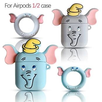 

Cartoon Flying Elephant Dumbo Case For Airpods 2/1 Cover Silicone Protective Bluetooth Wireless Earphone Cover For Airpods 2/1