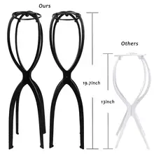 2 шт.) сверхвысокая упакованная портативная пластиковая подставка для парика для всех париков Складная Сушилка для парика Прочный инструмент для демонстрации парика 19,7 дюймов