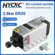 

CNC woodworking spindle 3.5kw square air-cooled motor ER20 side hole machine aluminum-plastic motor engraving accessories