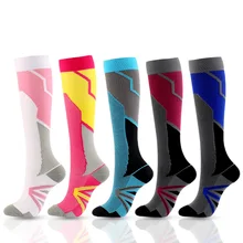 Compression Socks Sports Breathable Compression Socks Marathon Running Socks Calf Compression Football Socks Man & Women