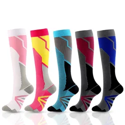 Compression Socks Sports Breathable Compression Socks Marathon Running Socks Calf Compression Football Socks Man & Women