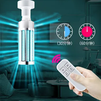 

2020 Newest 60W UV germicidal light Led UVC Light Bulb E27 germicidal lamp Remote Control timing Killing Virus Mite Bacteria