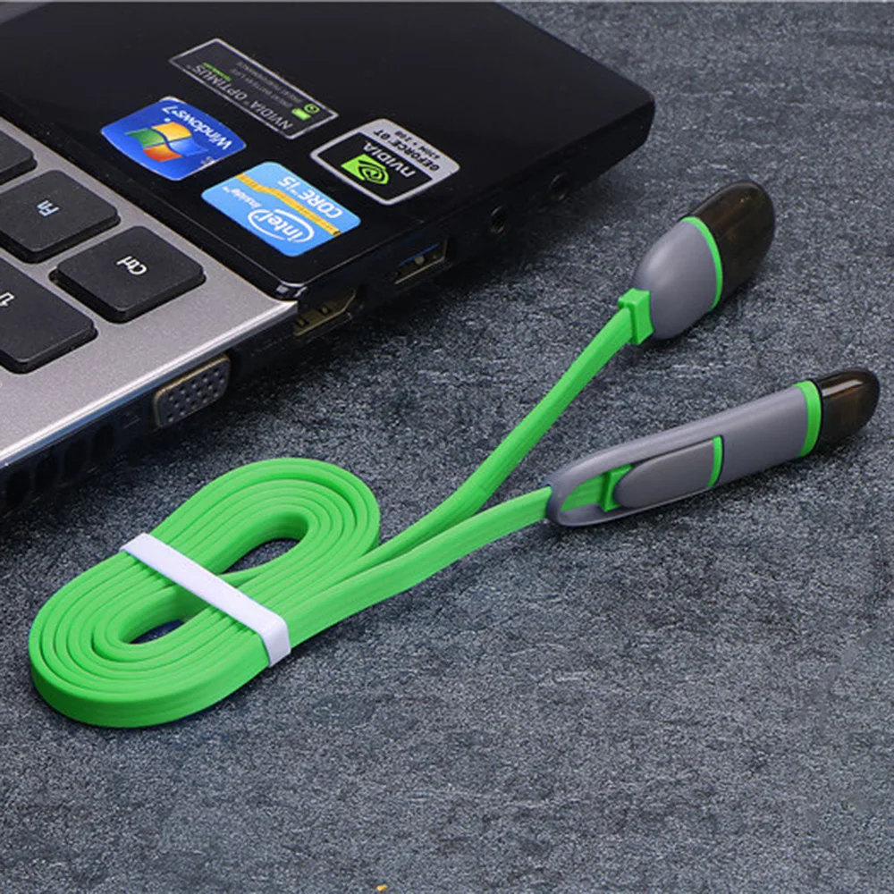 

Multi-color Data Line 2-in-1 Multi-function Data Line for Apple for Android Charging Line Cord Wire Fast Quick Charger