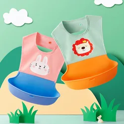 2021 New Baby Cartoon Printing Waterproof Dining Bib Three Dimensional Complementary Food Bib [delivery Box]