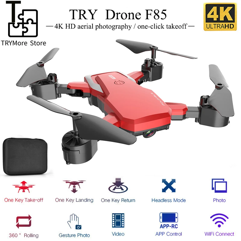

Drone F85 Quadcopter Wireless Rc Drone With 4k Hd Camera Wifi Fpv Helicopter Foldable Quadcopter For Children Gift Toys