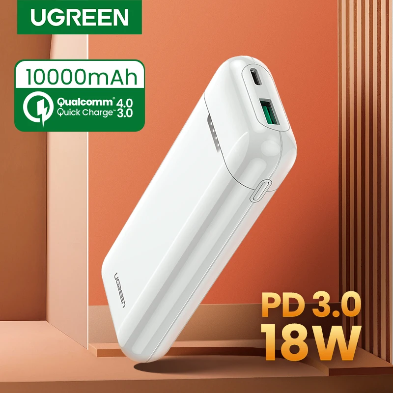Ugreen Power Bank 10000 мАч портативное зарядное устройство для быстрой зарядки 3,0 PD зарядное устройство для Xiaoimi 8 Внешнее зарядное устройство для тел... Ugreen Power Bank 10000 мАч портативное зарядное устройство для быстрой зарядки 3,0 PD зарядное устройство для Xiaoimi 8 Внешнее зарядное устройство для тел...
