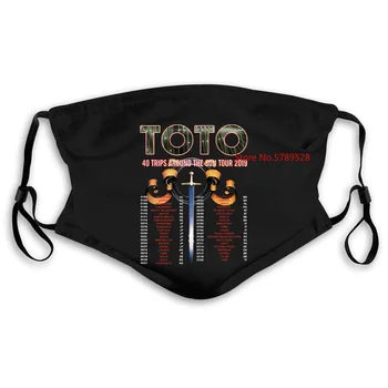 

New TOTO 40 Trips Around The Sun Tour Black Size BLACK Style Hipster Cool Mask women kid's PM2.5