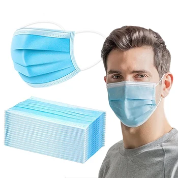 

10PCS Disposable Protective Mask 3 Layers Dustproof Facial Protective Cover Masks Maldehyde Prevent bacteria anti-virus Masks