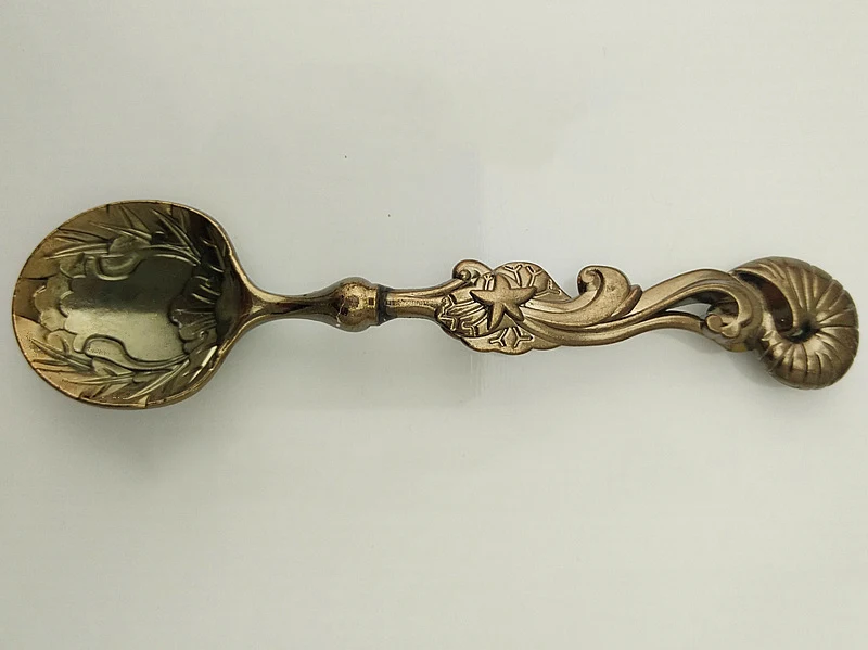 5 шт./компл. Винтаж Королевский стиль резная кофейная ложка Flatware столовые приборы, для кухни обеденная барная ложка для торта десертная ложка