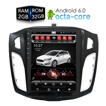 

Tesla HD Screen Android 6.0 Car DVD Player GPS Navi multimedia for Ford Focus 2 Din 2012 2013 2014 2015 RDS Radio Audio Stereo