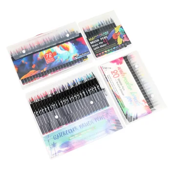 

72 Watercolors Brush Pen Art Markers Sketch Pen Drawing Brush Set Fine Point Coloring Marker for Hand Lettering Sketching