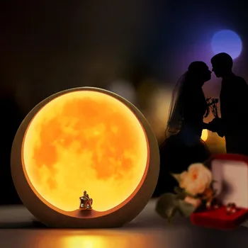 

Moon Ambient Light DIY Anniversary Wedding Valentines Day Gift Ideas Art Decor Love Beneath The Red Moon