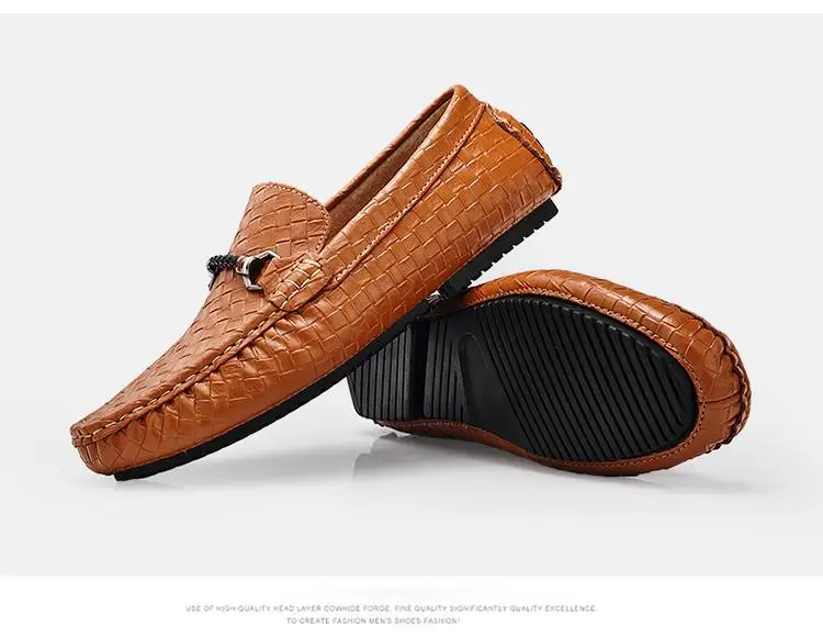 Mocassin homme/модные мужские повседневные кожаные туфли-лоферы в британском стиле; мужские мокасины без застежки; Уличная обувь; zapatos hombre; Цвет Синий
