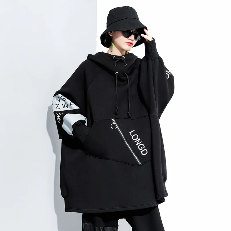 Goth Clothes Autumn Black Dark Oversized Hoodie