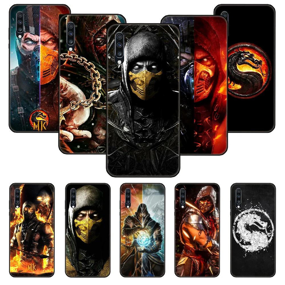 Phone Case For Samsung Galaxy A 50 51 71 70 7 5 10 20 30 40 41 21 S E Black Cover Etui Art Hoesjes Tpu Scorpion Mortal Kombat | Мобильные