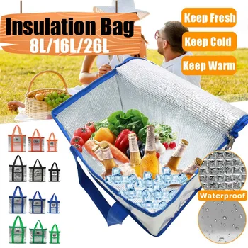 

8/16/26L Lunch Bag Portable Oxford School Lunch Box Thermal Insulated Food Pinic Lancheir Zipper Kids Lunch Bags bolsa termica