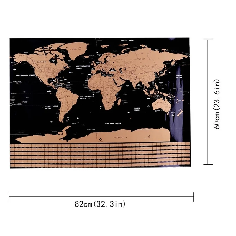 82,5X59,4 см черная карта мира для путешествий, скретч-карта, индивидуальная стираемая карта мира без трубки, креативные декоративные наклейки на стену