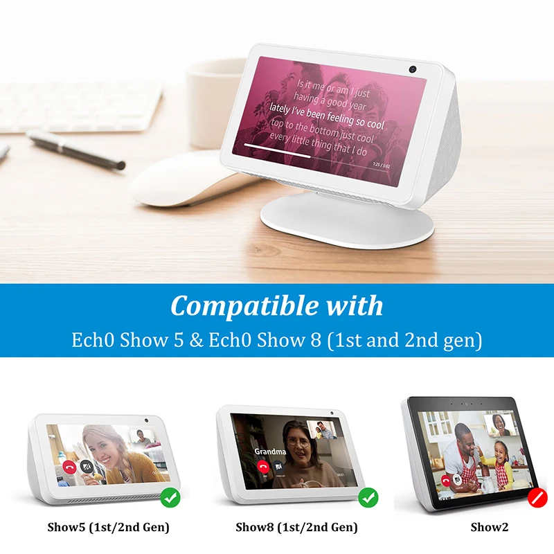 Echo Show 8 第一世代　専用スタンド付き Amazon.co.jp: Show 8 バッテリーベース Show 8 第1世代 /第2
