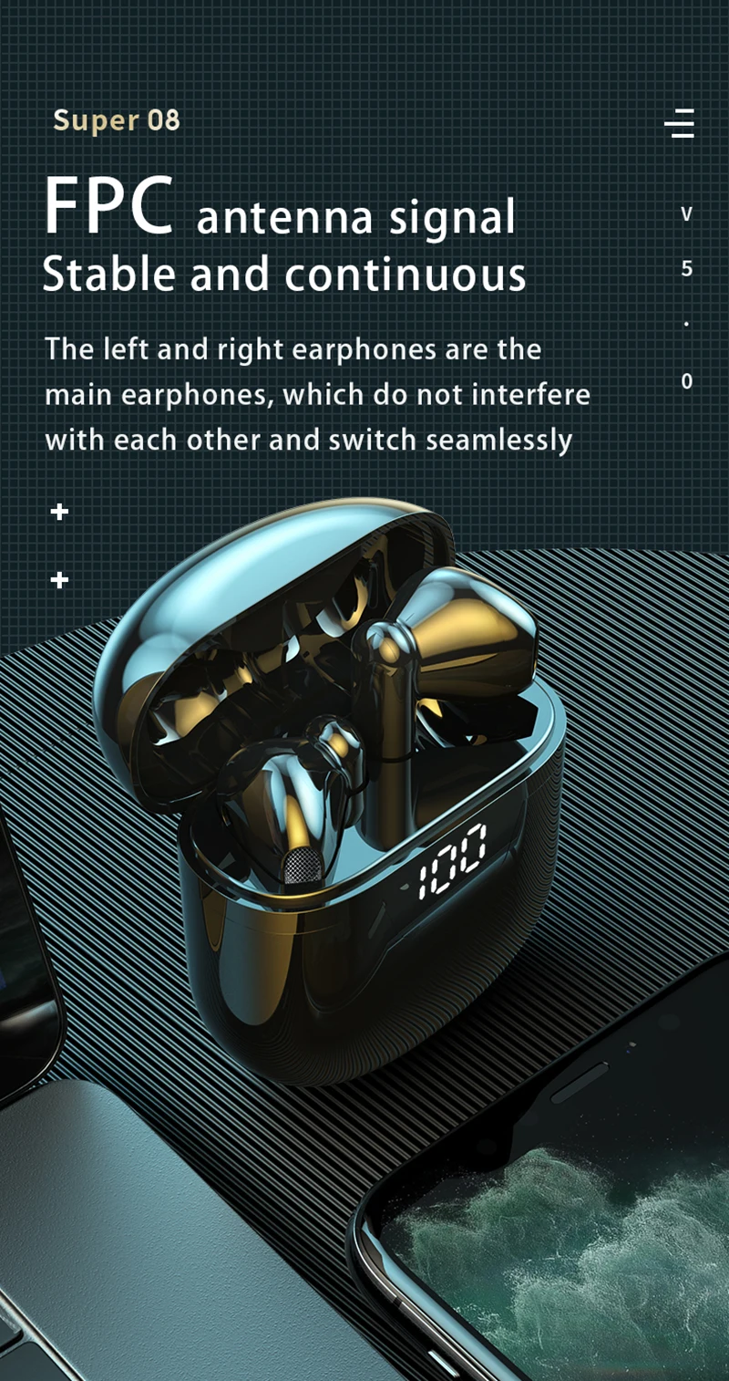 TWS Headphones Bluetooth Earphones True Wireless Stereo Earbuds In Ear Headset Ear Buds Sport TWS Bluetooth Headphone For Xiaomi