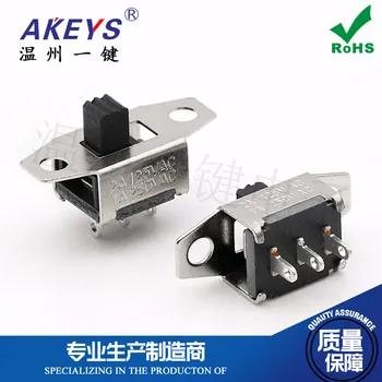

10 PCS SS-12E06 (1p2t) Handle Height 5mm Tripod Two-Gear Vertical Toggle Switch with Mounting Hole Hairdressing Switch