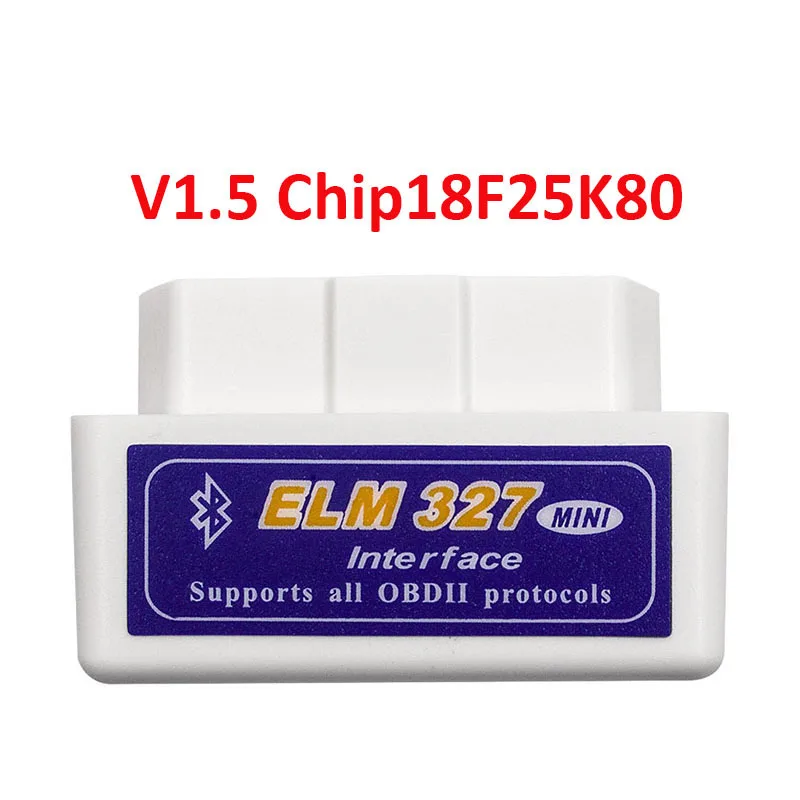 Rovtop Mini ELM327 OBD II 2 V1.5 PIC18F25K80 чип Bluetooth OBD2 автоматический считыватель кодов автомобильный диагностический инструмент для Android Symbian Z2 - Цвет: White