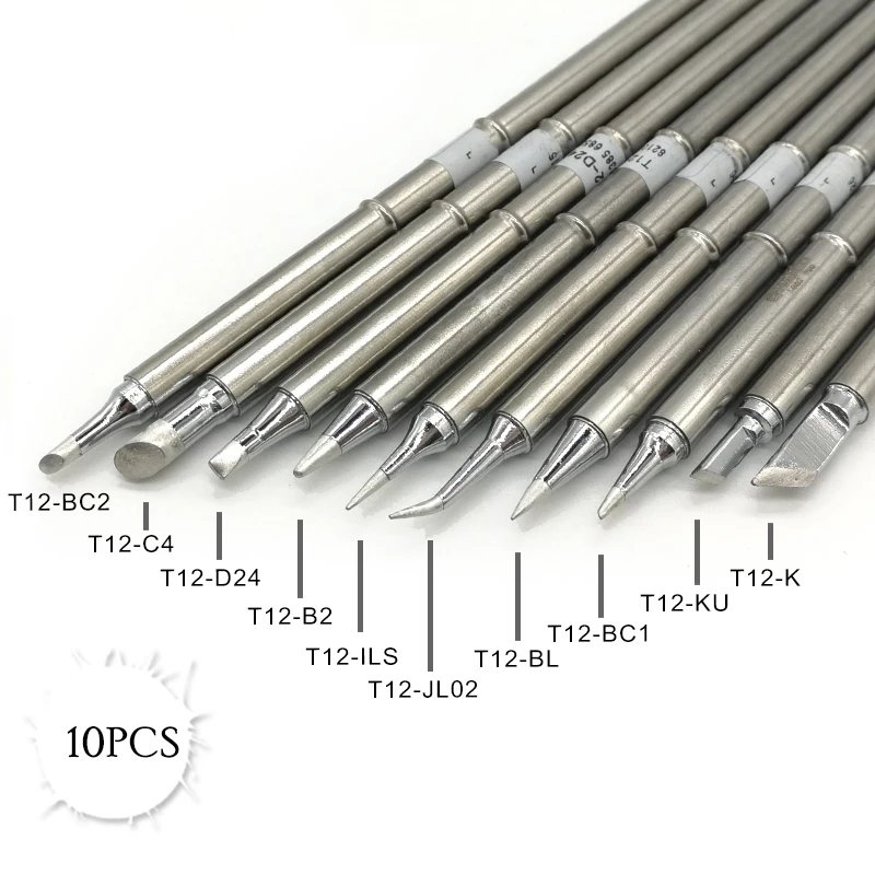 

10 шт./компл. T12-B2 T12-D24 T12-C4 ILS JL02 КУ К BC2 BL BC1 припой советы T12 серии паяльная станция FX-951