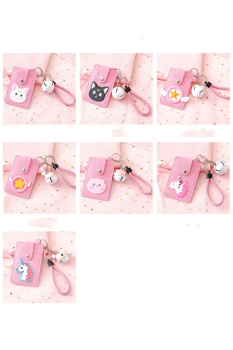 New Cartoon Travel Wallet ID Card Bus Card Cover Multifunction Credit Card ID Card Multi Card Storage Bag Clutch