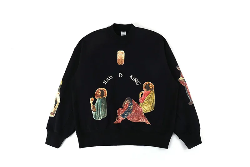 6 Зима Kanye West Jesus Is худи с королем для мужчин и женщин Ограниченная серия свитеров с цифровым впрыском Jesus Is King пуловер - Цвет: 6
