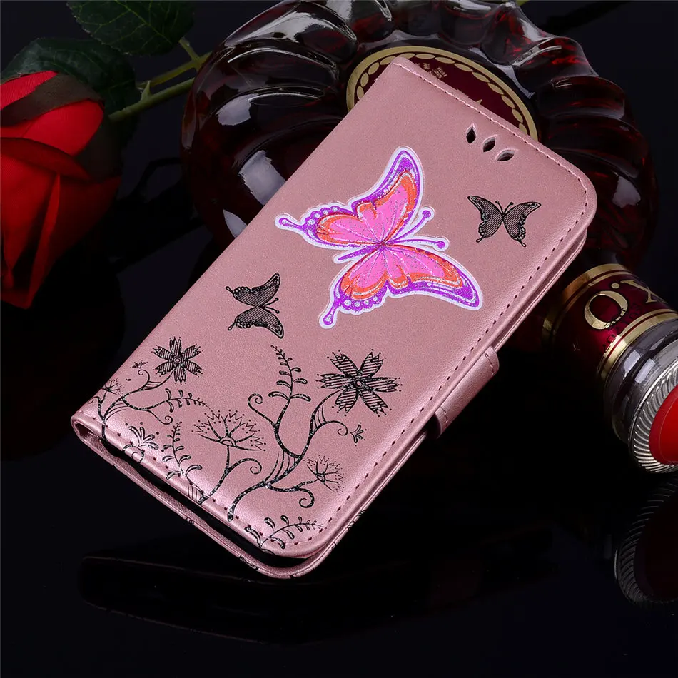 Милый кожаный чехол-книжка для Funda samsung Galaxy S8 S9 Plus S7 S6 Edge чехол с кошкой и деревом для глаз чехол-кошелек с подставкой и отделением для карт P06F - Цвет: Rose Gold B