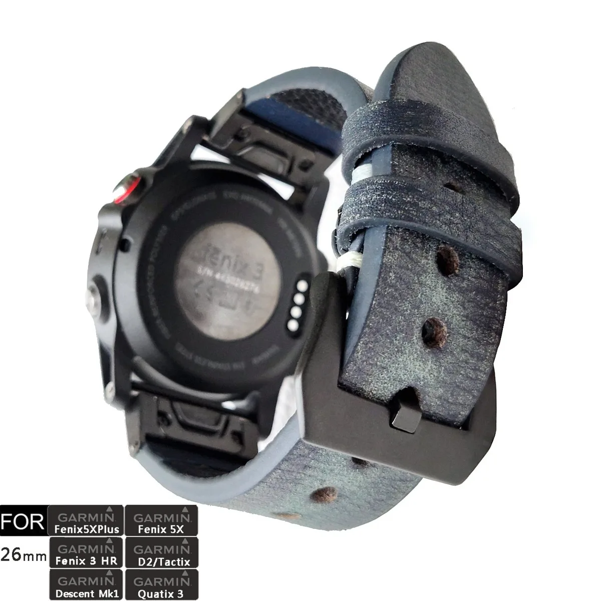 Для Fenix 3/Fenix 6X ремешок для часов 26 мм QuickFit винтажный браслет из натуральной кожи ремешок для Garmin Fenix 5X/5X Plus, tactx Bravo