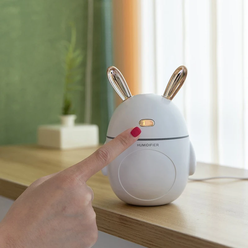 ELOOLE Adorable Rabbit USB Air Humidifier Diffuser Fragrance Big Spray Colorful Night Light Creative Gift Bedroom Car | Бытовая техника
