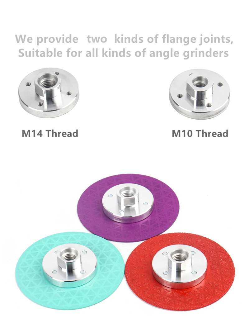 

Angle Grinder Cutting Wheel Double Sided Saw Blade M14 M10 Brazed Diamond Grinding Disc For Marble Concrete Ceramic Tile Polish