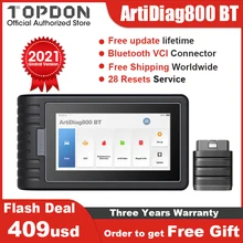 TOPDON ArtiDiag800 BT Bluetooth OBD2 Scanner Auto Tools All Systems Car Diagnostic Tool DPF EGR IMMO PK Autel MK808BT MK808