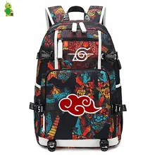 Аниме Наруто рюкзак для ноутбука школьные сумки для подростков девочек мальчиков большой емкости дорожные сумки на плечо Повседневный Рюкзак