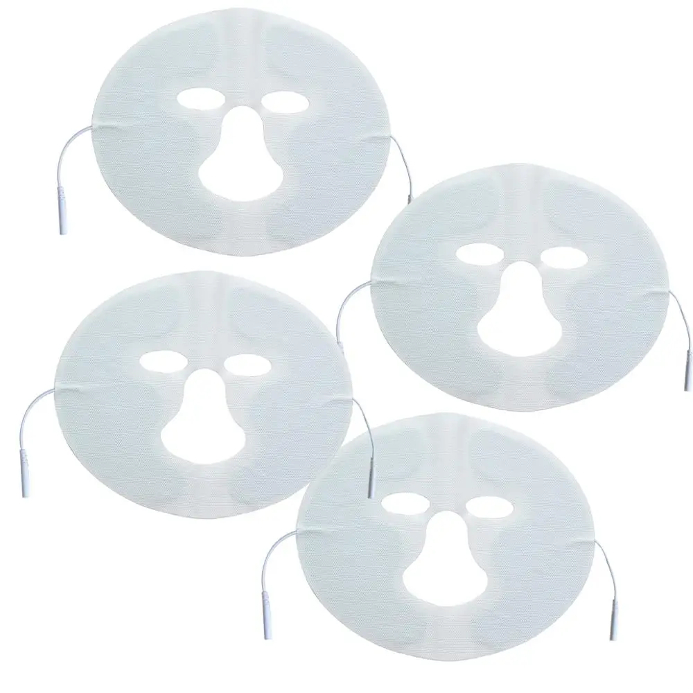 10pcs Electrotherapy Facial Mask Pads Face For TENS Massage Machine Facial Relax Beauty With 2.00 Pin Connector Cable