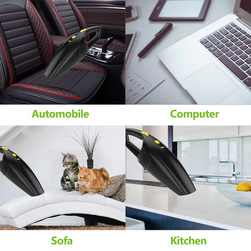 US $20.99 Rechargeable Cordless Handheld Vacuum Powerful Car Hand Vacuum Cleaner 2200Mah Lithium Battery Portable Vacuum For Cars Home