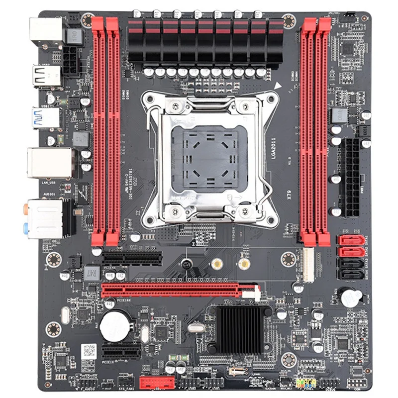 Материнская плата X79 LGA2011 материнская плата по стандарту ATX основная плата USB3.0 SATA3.0 PCI-E 16X NVME M.2 SSD Поддержка регистровая и ecc-память памяти и процессор E5