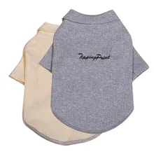 Рубашки для собак лето весна майка с коротким рукавом Одежда для питомцев, собачий Топ Футболка костюмы для собак Тедди