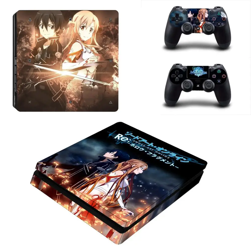 YSP4S-0900 Sword Art Online SAO PS4 тонкая наклейка Play station 4 кожа Наклейка для playstation 4 PS4 Slim консоль и контроллер кожи - Цвет: YSP4S-0900