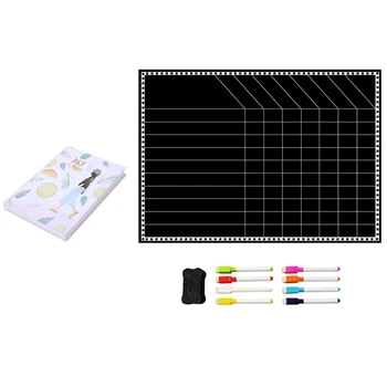 

1 Pcs Notebook 365 Days Inner Page Leaves & Lemon & 1 Set Black netic Dry Erase Board