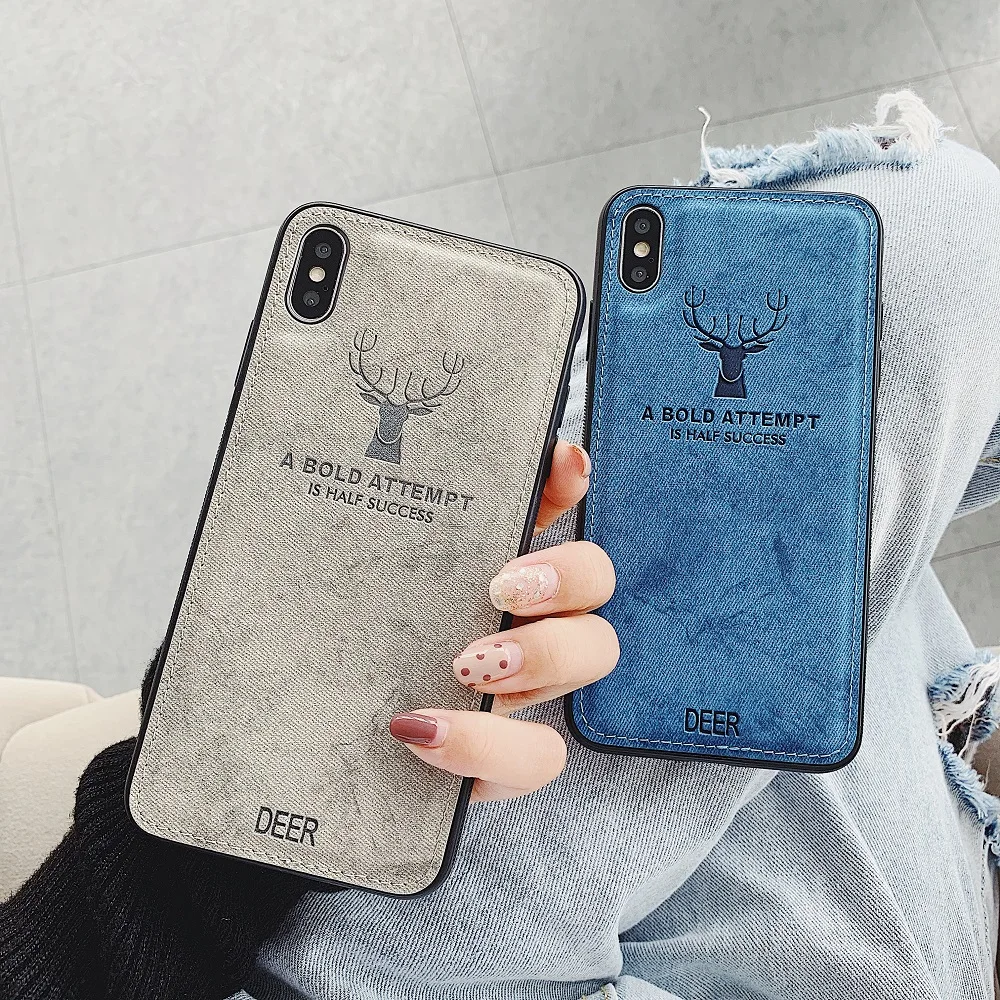 Preferred Deer i11 Phone Case For iPhone 11 Pro MAX XS X XR Cute Soft Silicone + Cloth Cover 8 7 6S 6 Plus |