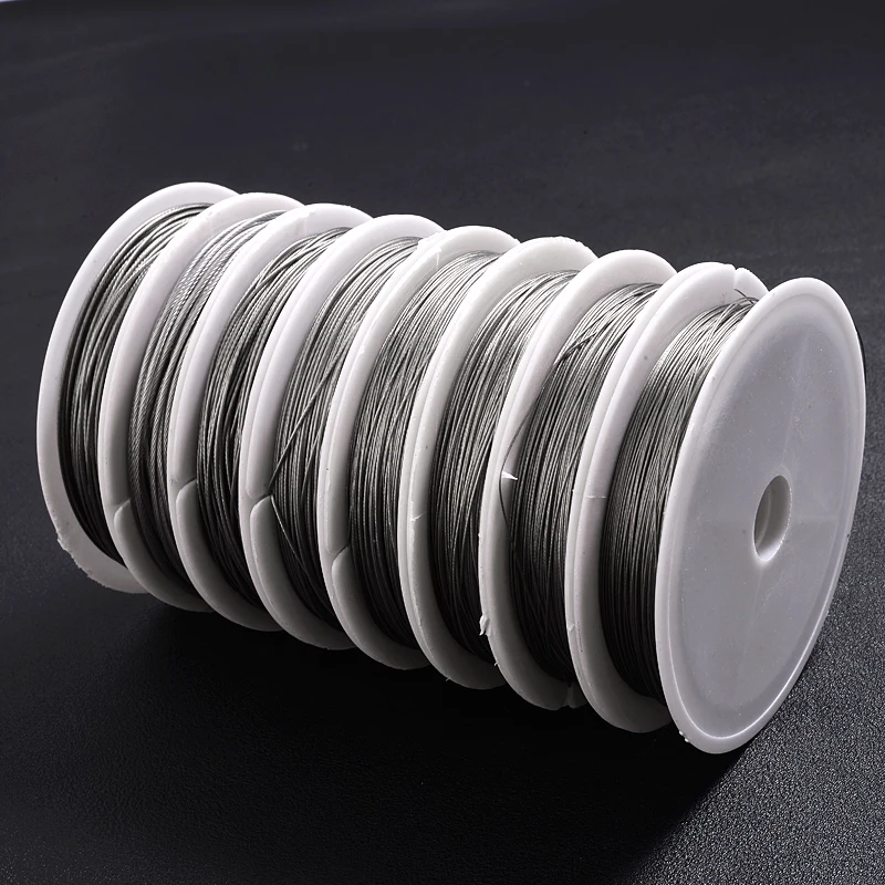 

03-1.0mm Charm Resistant Strong Line Stainless Steel Wire Tail Beading Wire For Jewelry Making Accessories Findings