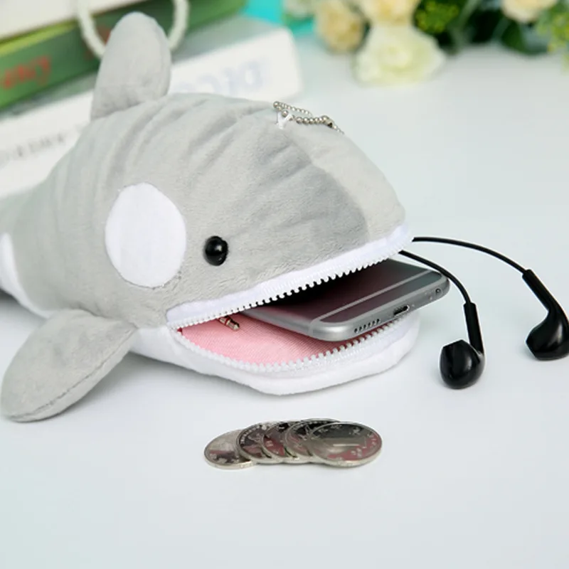 1 шт. плюшевые игрушки морские животные маленький кит фигурка мультфильм мобильный телефон сумка Детский креативный Подарочный Кошелек для монет