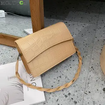 

Women Shoulder Bag Stone Pattern Solid Color PU Small Square Crossbody Handbag Outdoor Shopping Accessaries Supplies