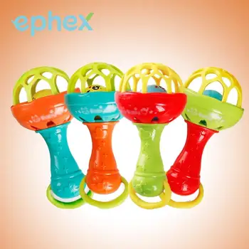 

Elastic Bite Teether Rattle Bell Stick Educational Games Toy Gifts Baby
