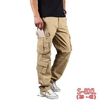 

2020 Spring Mens Cargo Pants Khaki Military Men Trousers Casual Cotton Tactical Pants Men Big Size Army Pantalon Militaire Homme