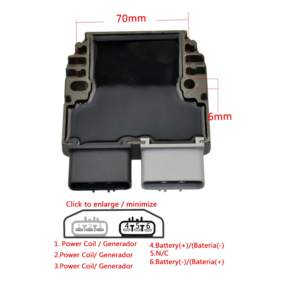 12V мотоцикла Регулятор выпрямителя, пригодный для Polaris Ranger 500 570 800 XP 800 900 Crew 570 800 900 RZR 570 800 4012941