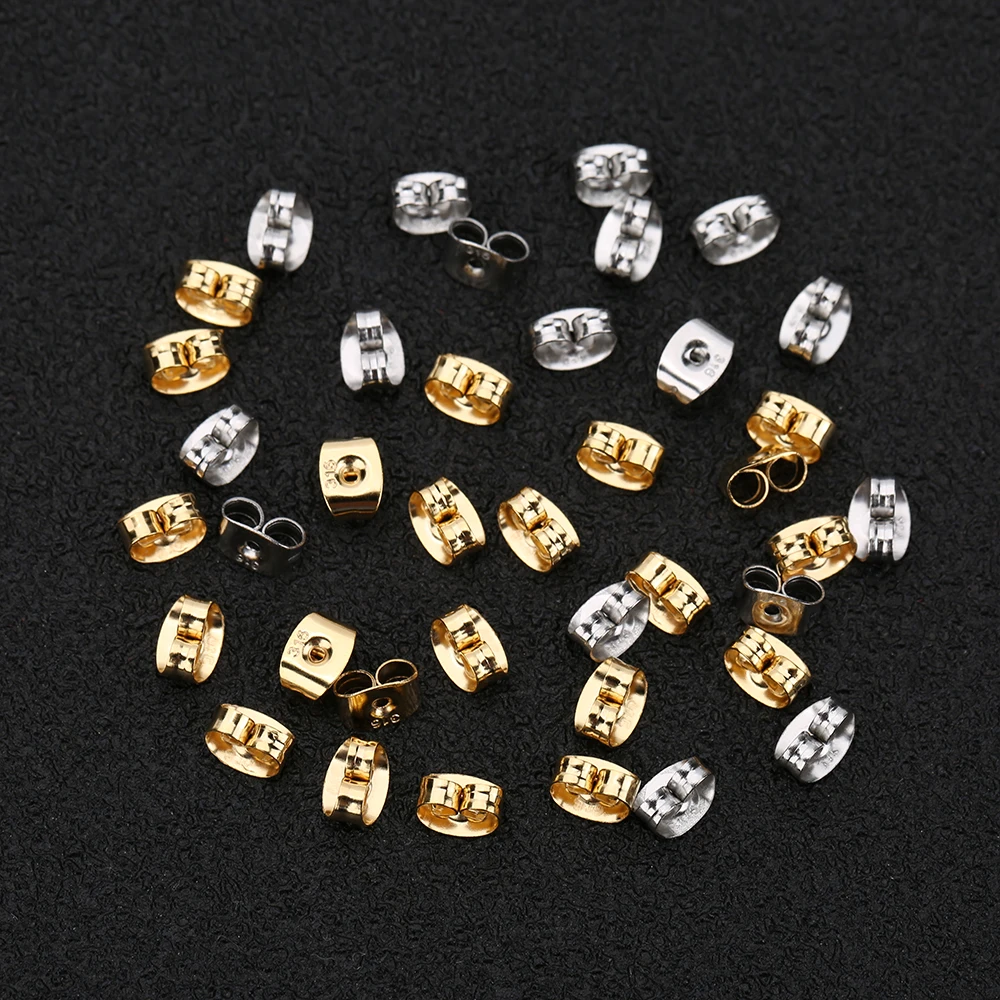 Connettori Per Monili In Acciaio Inox - 20-30 Pezzi Crimp End Bead Per Collane E Braccialetti Fai Da Te - Oro 6.5mm - Foto 4