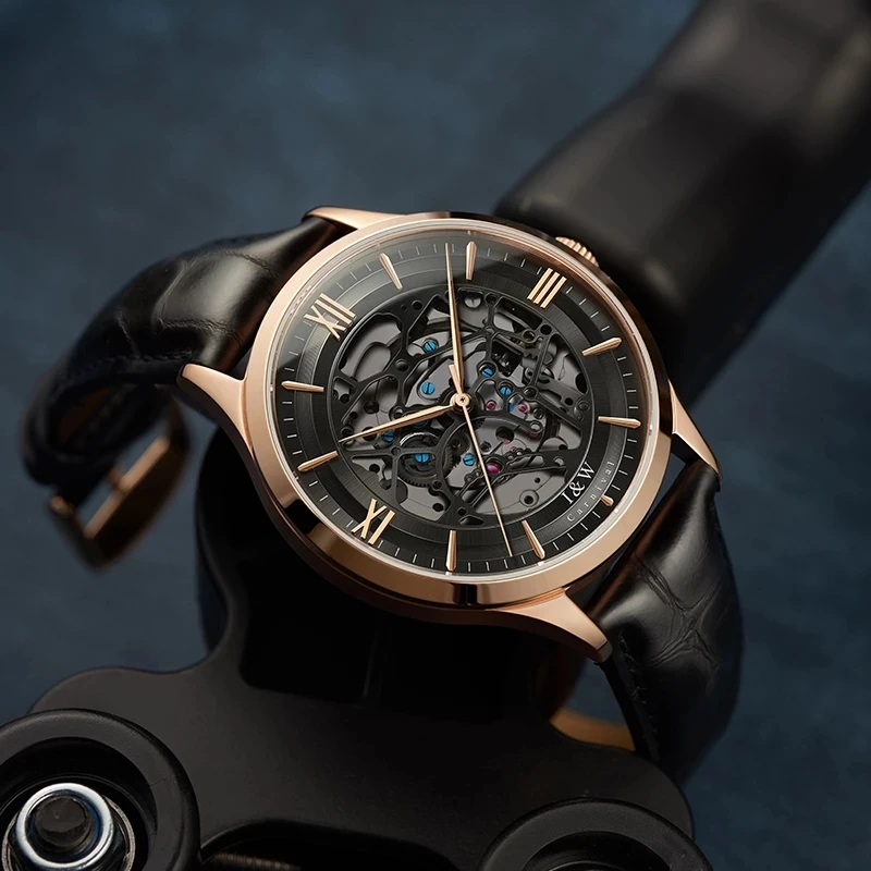 Carnival Brand Fashion Mechanical Business Watch for Men Luxury Skeleton Sapphire Wristwatches Waterproof 2023 Relogio Masculino